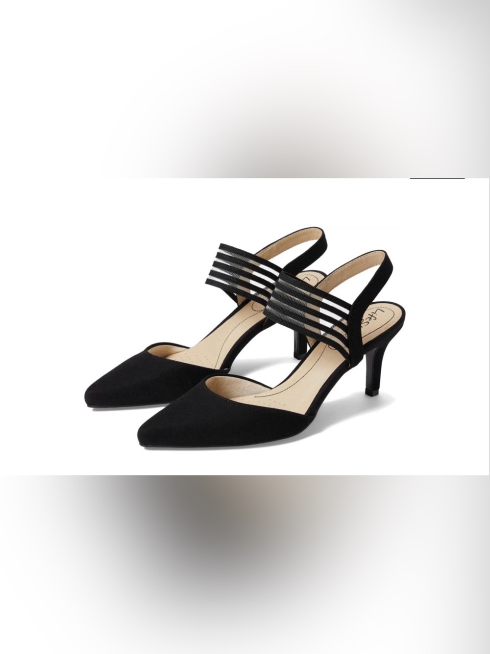 ❤️ LifeStride Sanya Black Slingback Heel Size 8.5 wide